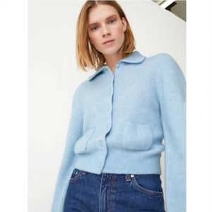 & Other Stories Blue Collared Cardigan